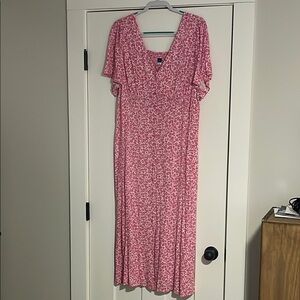 Pink Floral Women's Dress